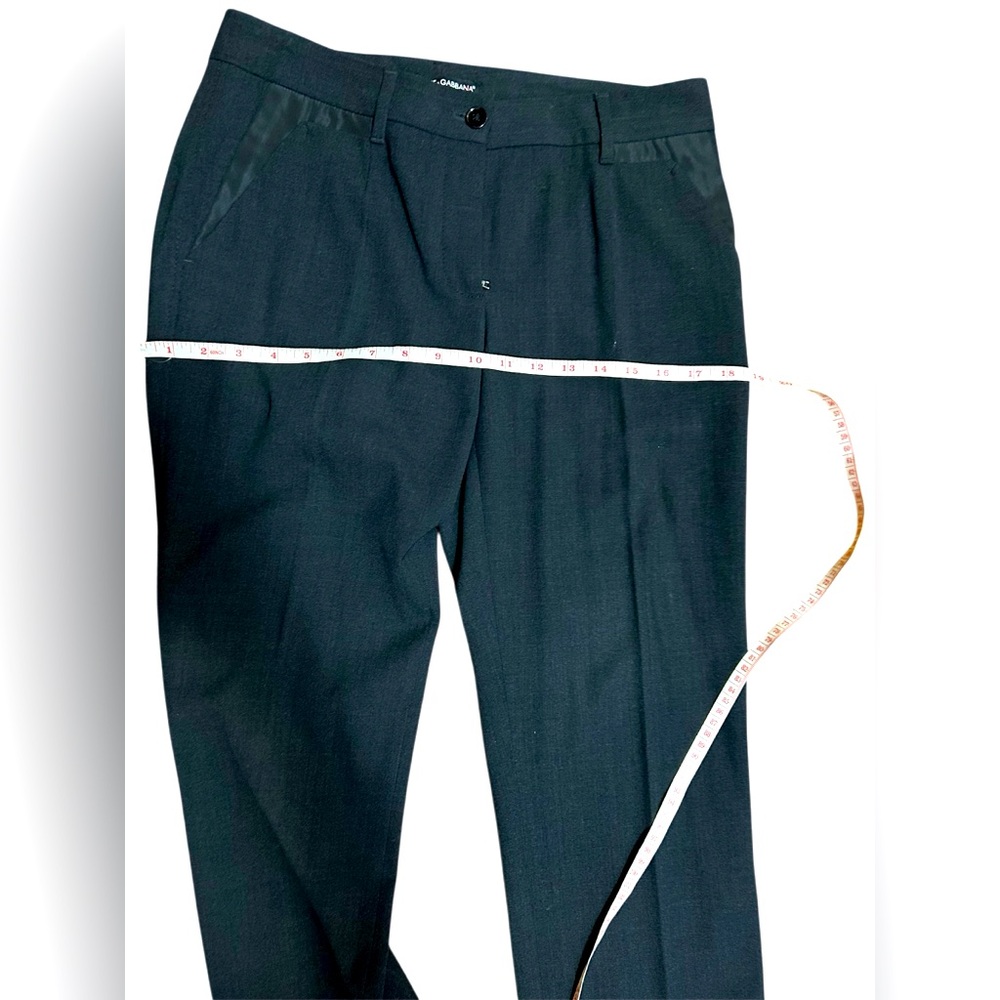 Dolce & Gabbana Black Dress Pants with Classic Design. Vintage. Couture